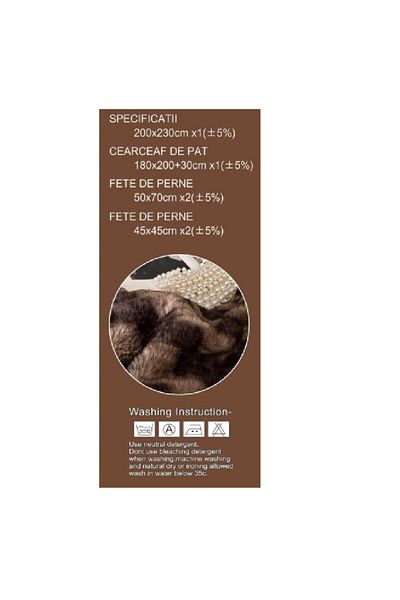 OEM Cocolino fluffy bed linen for double bed, made of plush microfiber, with elastic 160-180x200 cm
