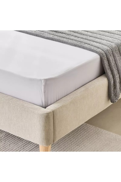 Home Box Purely-percale 300TC Double Fitted Sheet - 140x200+40 cm