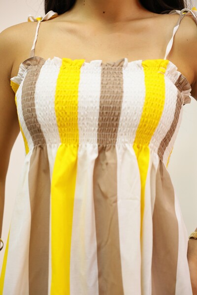 Vegove Striped Detailed Beach Dress