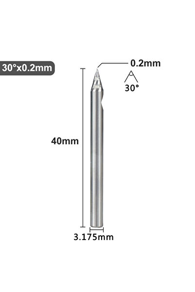 Choice4 لقمة نقش لوحات الدوائر المطبوعة XCAN، مقاس 3.175 مم × 30 مم × 0.2 مم،...