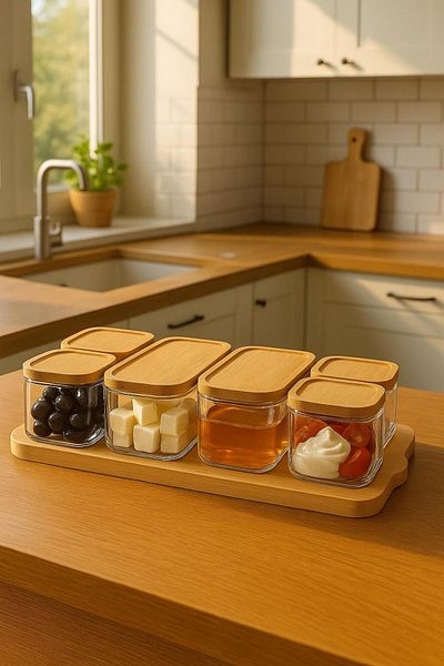 EWs 6-Piece Glass Breakfast Set 13 Pieces