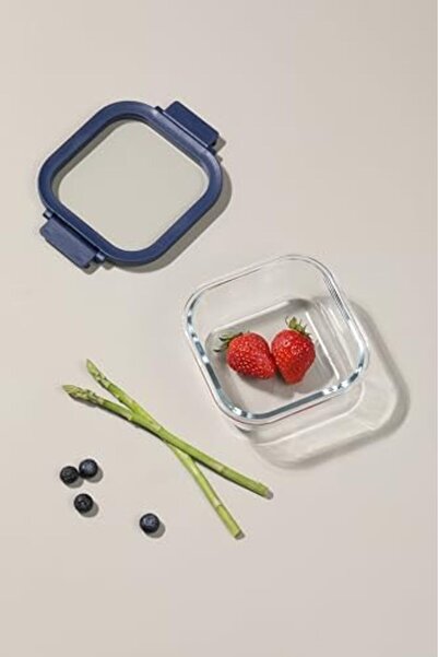 NEOFLAM Comodo Square Glass Food Container with Lid, 800 ml Capacity