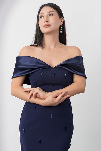 PULLIMM Bead Detail Atlas Dress Ecr5431