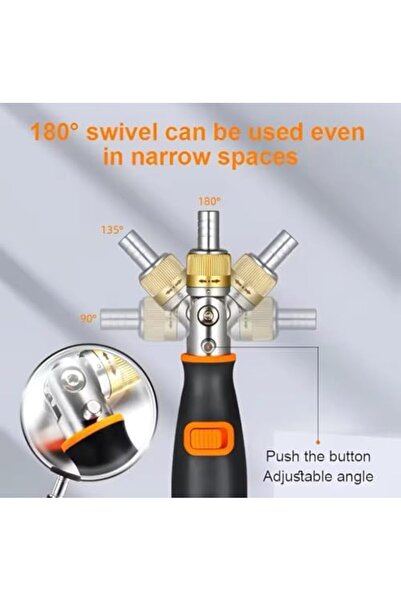 BLUE CORAL 10 In 1 Portable Ratchet Screwdriver Multifunctional Hidden Screwdriver Head Corner Capab