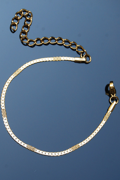 Rua Jewelry Steel Italian Crushed Spiral Embroidered Bracelet 2 mm Gold Color |   Non-Blackening, Unisex, 2 Years Warranty