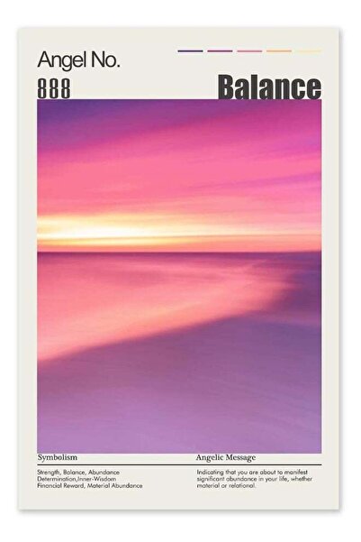 ALAYRA International Angel Number 888 Poster (30x40 cm) – Abstract Gradient A...