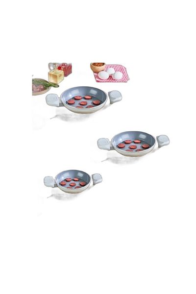 FALEZ Liva Ceramic 3-Piece Coverless Pan Set - 20-22-24cm