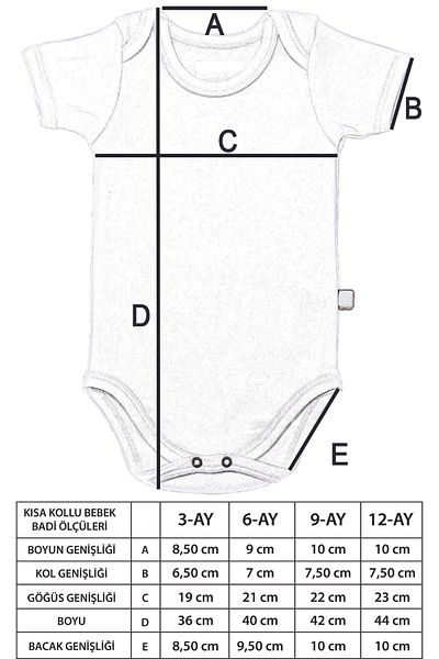 BabyCo 100% Cotton Short Sleeve Snap Fastener Baby Badi
