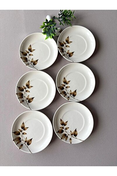 Yiğit Seramik Züccaciye Akasya 6 Adet Çay Tabağı