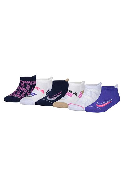 Nike 6 Pack Printed Ankle Length Socks Set - Multicolor