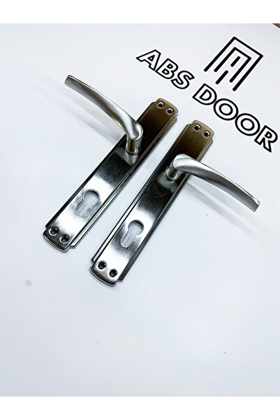 abs door ABSDOOR Bir Takım İç Oda Kapısı Kolu Nikel Inox Aynalı Çift Yön