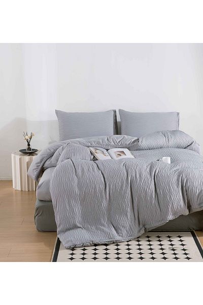CHIRASO CHIRASO Linen, Finet Creponat, ELASTIC Sheet 180x200 cm, Duvet Cover 200x230 cm, 2 Pillowcases
