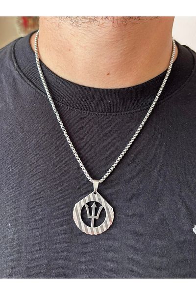 derokas Zeusun Scepter Steel Tarnish-Free Necklace Unisex 50 cm