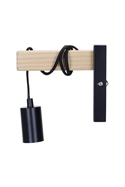 Sofia Concept Lampa de Perete Sena, 60W, Design Vintage, Lemn/Metal, Black Titanium