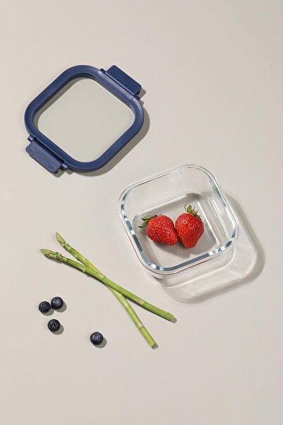 NEOFLAM Comodo Square Glass Food Container with Lid, 800 ml Capacity