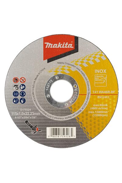 Makita D-75524 Thin Cut Off Wheel 115 x 1.0 x 22.23