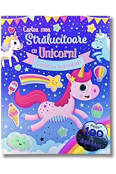 Editura Flamingo GD Cartea mea stralucitoare cu unicorni. Carte cu act