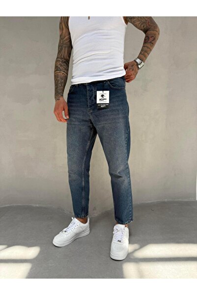 KağanKY Сині джинси-бойфренди, що піддаються пранню