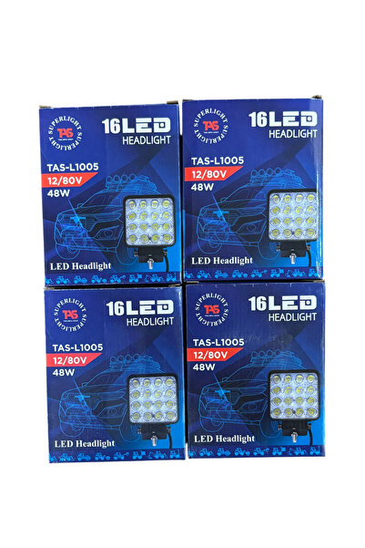 TAS 16 Led Çalışma Lambası Beyaz Off Road Kalın Kasa 35 mm 4 Adet Fiyatıdır