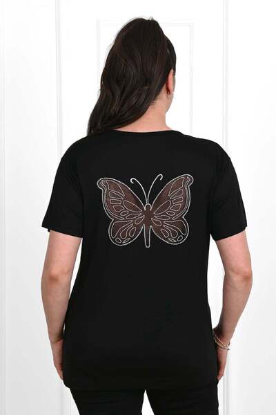 Bigsize Women's T-shirt plus size Butterflies 1462-23