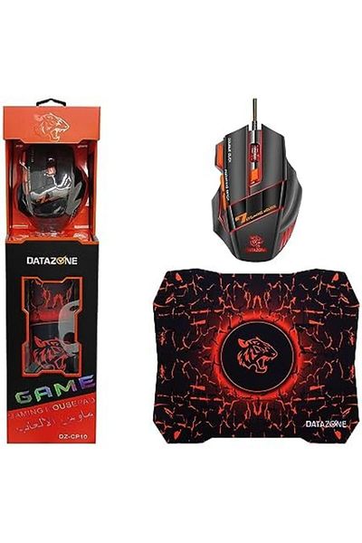 Datazone Wired Gaming Mouse with Light Non-slip Mouse Pad Black DZ-CP10