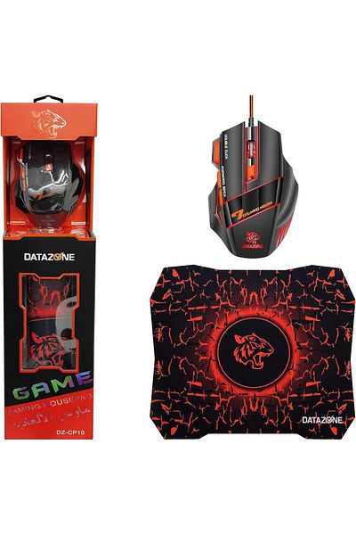 Datazone Wired Gaming Mouse with Light Non-slip Mouse Pad Black DZ-CP10