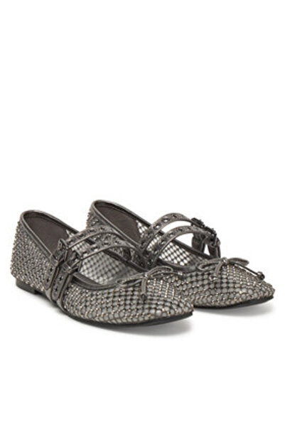 Guess Balerini argintii pentru femei FLJKNNFAB02