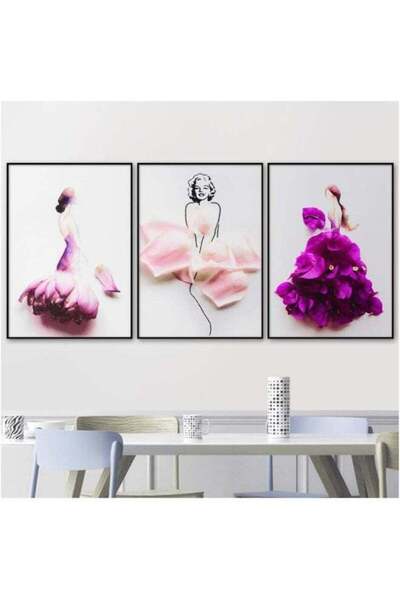 Emoda home Trove لوحة تجريدية بألوان مائية لفتاة تنورة زهرة مارلين مونرو (40 ...