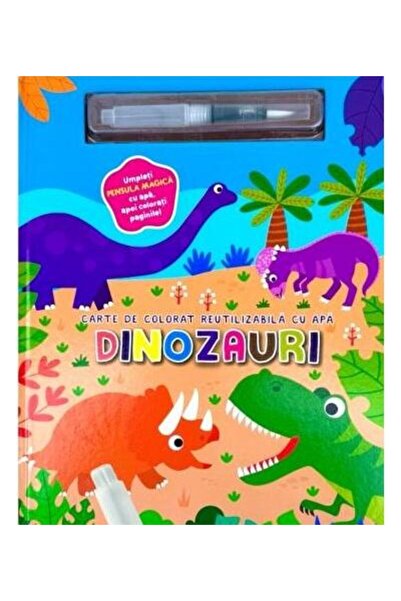 Editura Flamingo GD Dinozauri. Carte de colorat reutilizabila cu apa