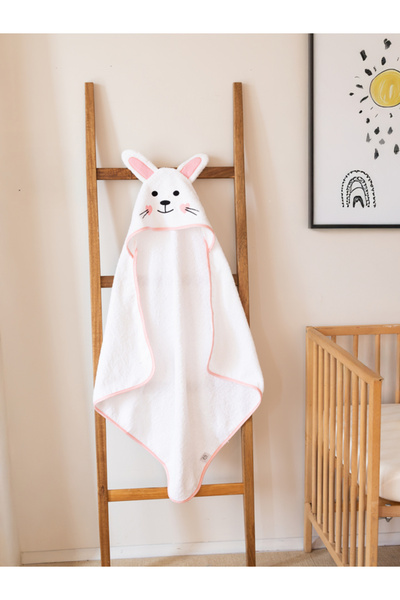 zenginhome منشفة أطفال قطنية 75x75 / قماط - أرنب