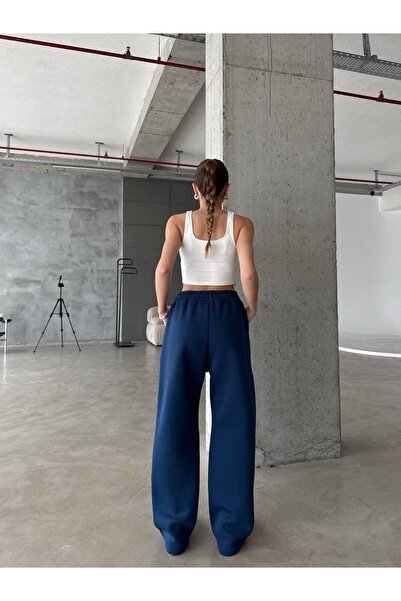 OYKUWEAR OW Baggy Oversize Lacivert Eşofman Altı