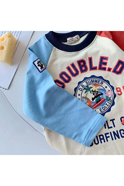 Generic Kids Raglan Long Sleeve Sweatshirt Crew Neck for Unisex Off-White 130 (7Years)