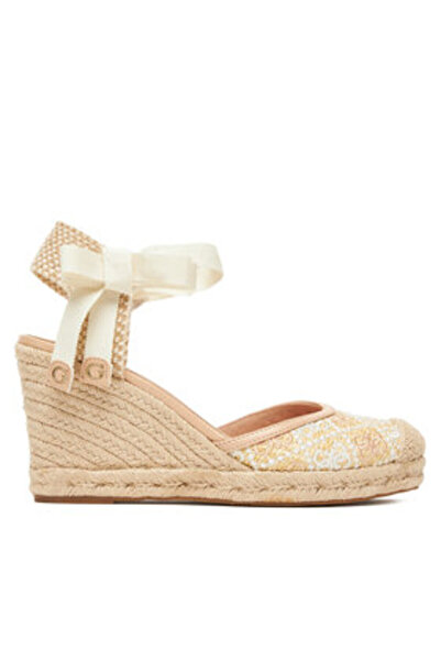 Guess Espadrile de damă bej, alb FLJCRYFAL04
