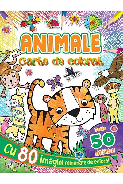 Editura Flamingo Junior Animale. Carte de colorat cu abtibilduri