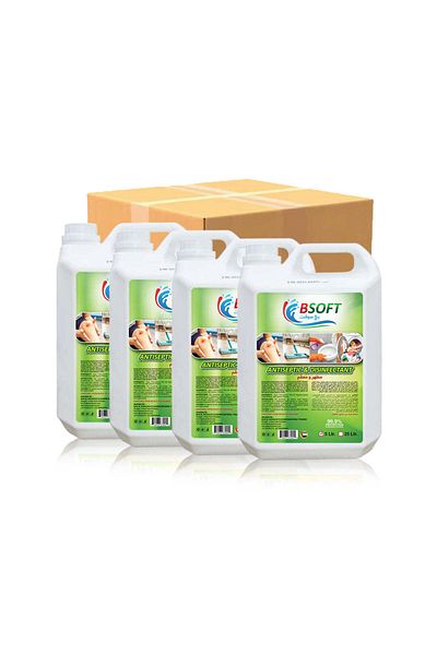 BSOFT Premium Quality Antiseptic & Disinfectant Liquid 5 Liters Pack of 4