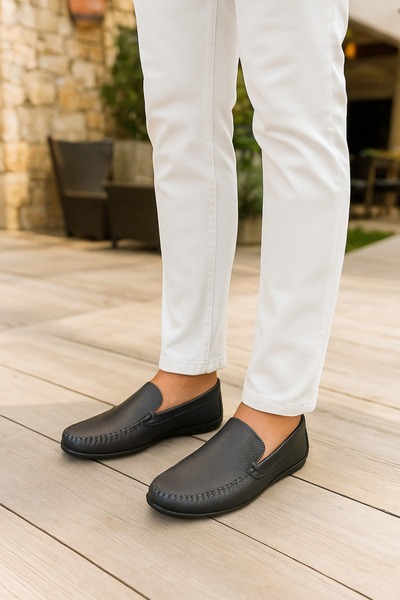 Growish Gre0186 Genuine Soft Leather Saddler Top Quality Foldable Buckle-Free Plain Loafer Shoes