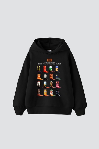 Tarzsokak Cizme de cowboy imprimate, supradimensionate, unisex, negre