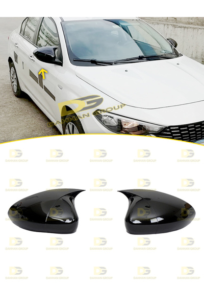 DG Power Fiat Egea Uyumlu Batman Yarasa Ayna Kapağı Parlak Siyah ABS Plastik ...