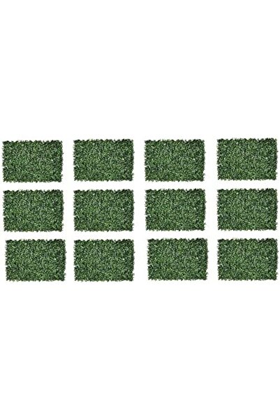 genric عشب جداري صناعي FFD، ألواح حائط من العشب الصناعي، أوراق أزهار الكينا، عشب جداري، 12 قطعة