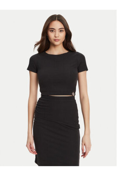 Guess Prisca Women's Black Modal Blend Top W5Yp14Kaql2-Jblk