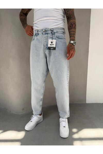 KağanKY بنطلون جينز بوي فريند مناسب للغسيل بالثلج
