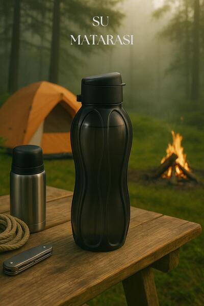 EWs Drinking Bottle & Water Bottle & Sports Water Bottle Smoked 1 Lt