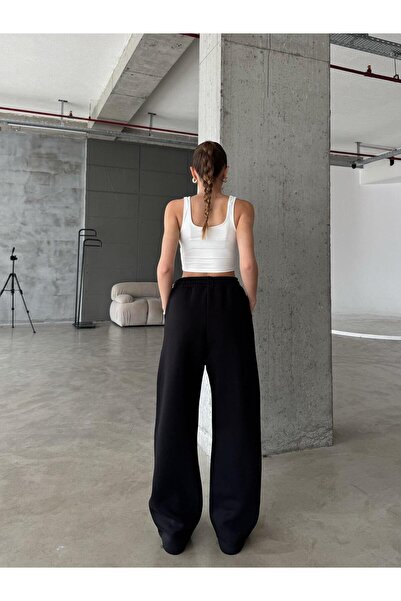 OYKUWEAR OW Baggy Oversize Siyah Eşofman Altı