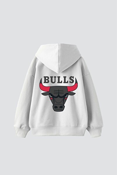 Tarzsokak طبعة بولز كبيرة الحجم للجنسين باللون الأبيض