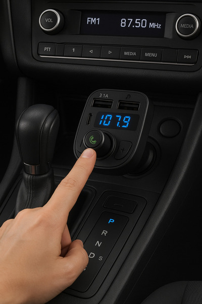 cabbaroğlu ticaret Fm Transmitter Bluetooth Araç Kiti Mp3 Usb-Typce Oto Müzik...