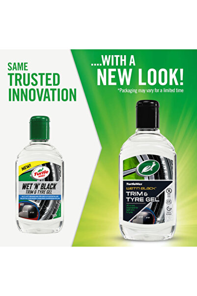 Turtle Wax Wet’n Black Trim & Tyre Gel 300ml - Restores Shine, Protects Against Fading & Cracking