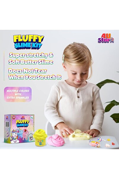 Generic 400ML Butter Slime Kit Kids 4 Pack Scented Glossy Cloud Slime Non-Sticky Soft Toy