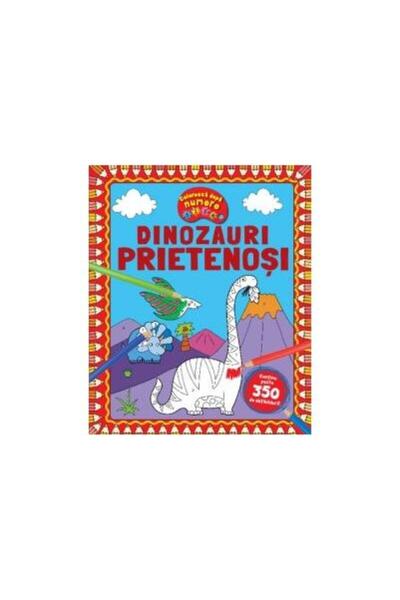 Editura Kreativ Dinozauri prietenosi. Coloreaza dupa numere (conti