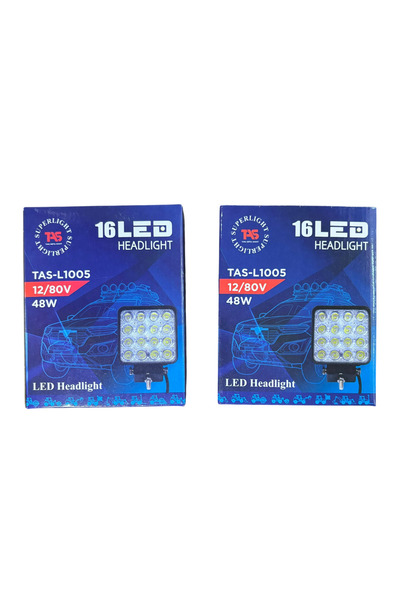 TAS 16 Led Çalışma Lambası Beyaz Off Road Kalın Kasa 35 mm 2 Adet Fiyatıdır