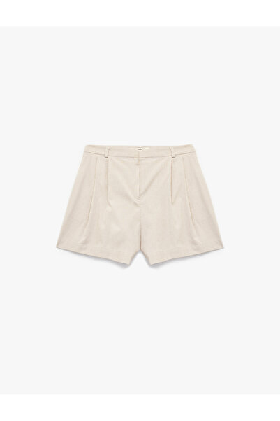 Koton Regular Fit Pocketed Short Shorts with Pleat Detail